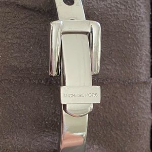 Michael Kors Silver Clasp Studded Bangle